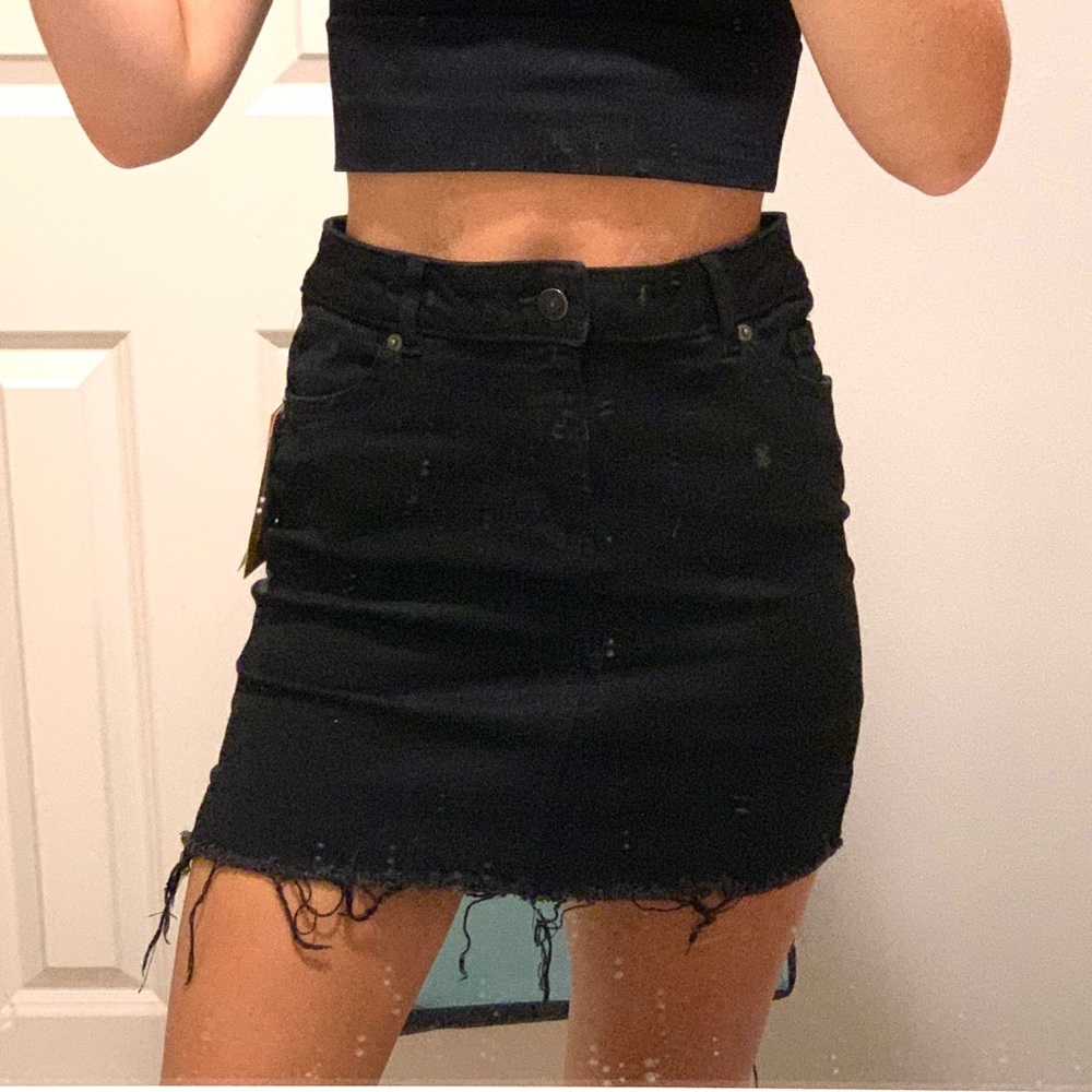 Divided Brand Black Jean Skirt